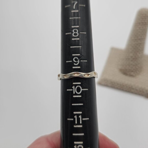 Size 9.5 Sterling Silver Diamond Pattern Rustic Unisex Ring A2553 - Picture 5 of 7